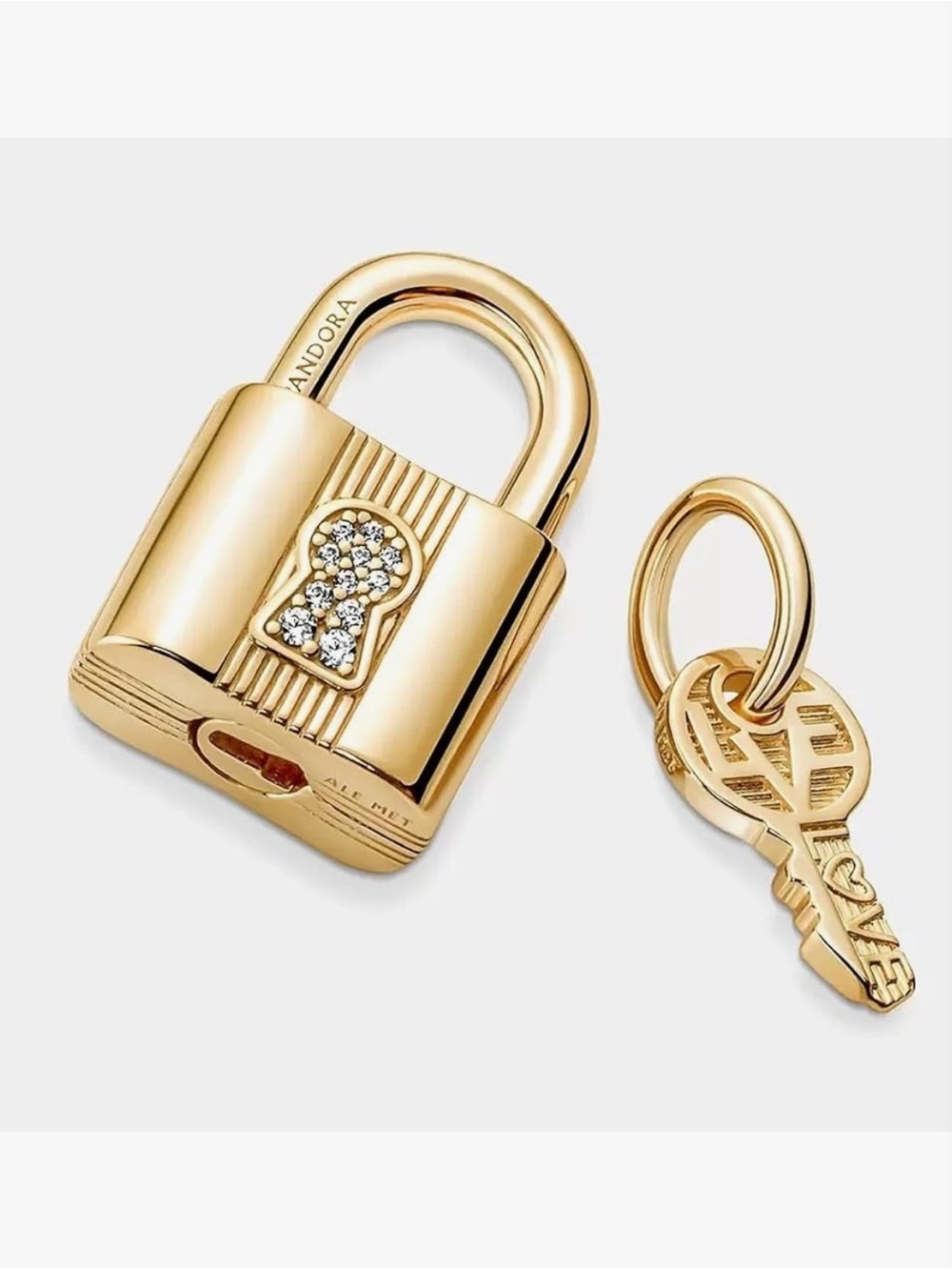 PANDORA Padlock & Key Dangle Charm - Picture 4 of 7